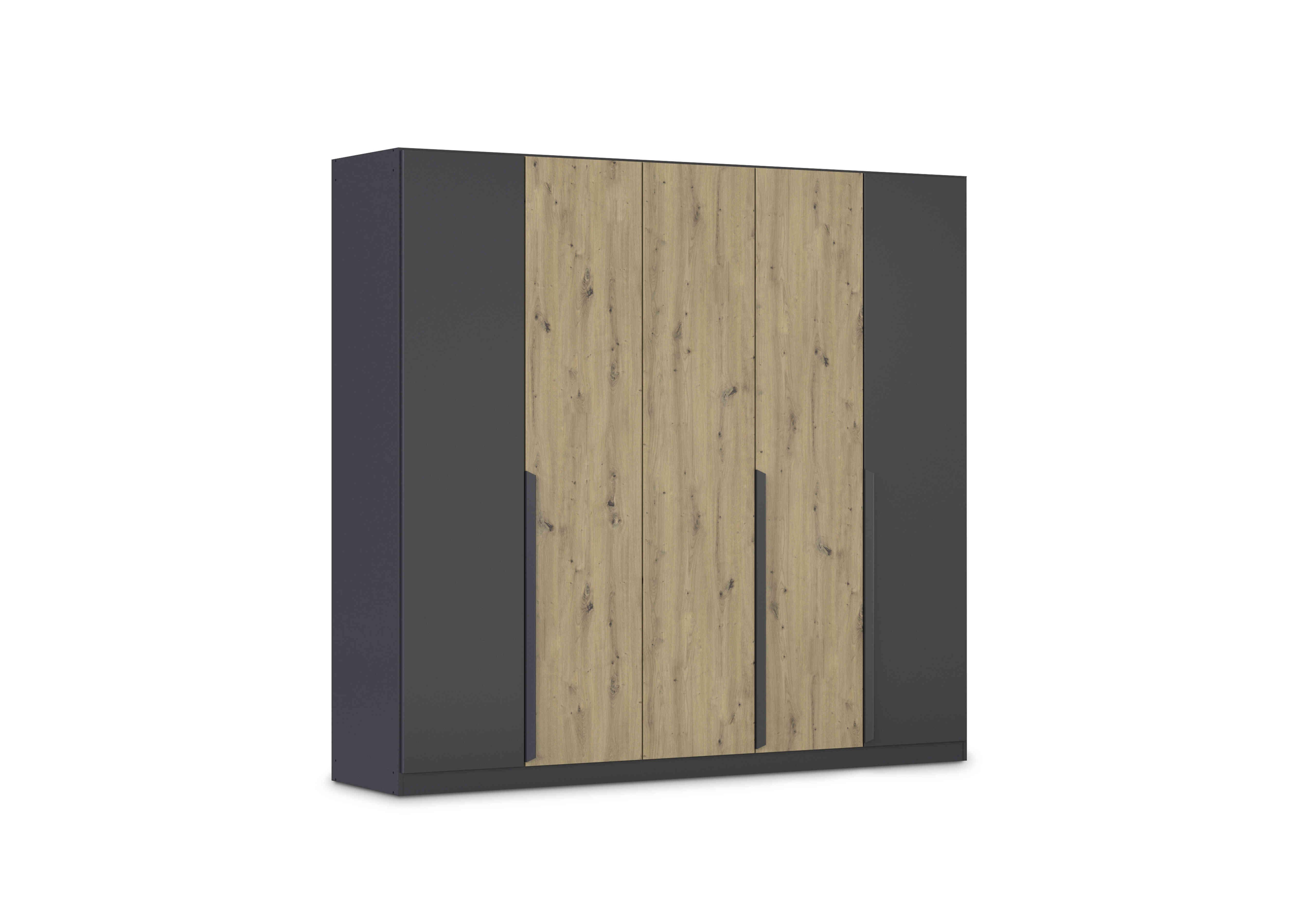 Leon 226cm 5 Door Hinged Two Tone Wardrobe in  on Furniture Village