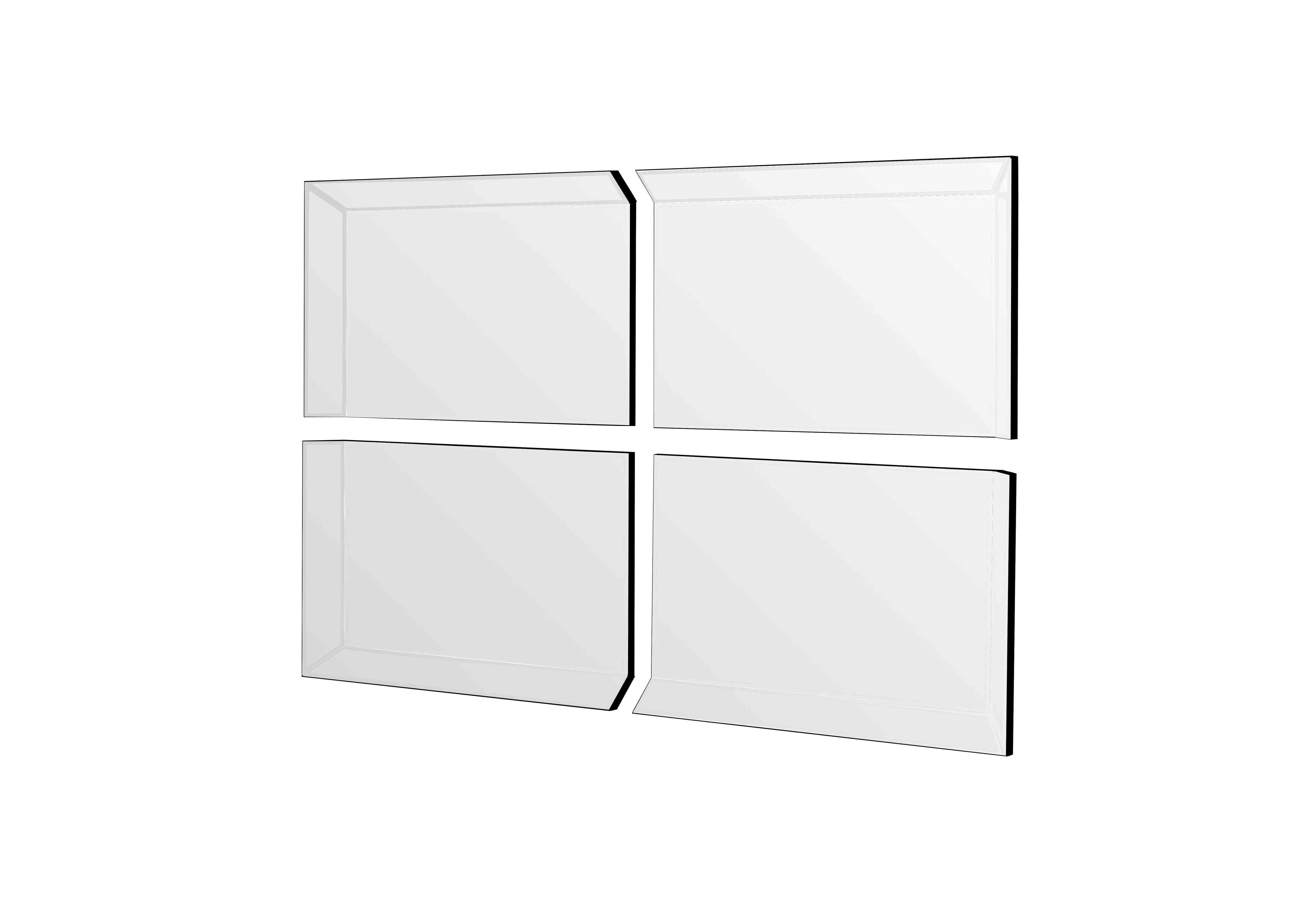 Libbie 4 Panel Mirror in  on Furniture Village