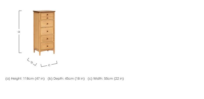 Lily Tall 5 Drawer Chest of Drawers in  on Furniture Village