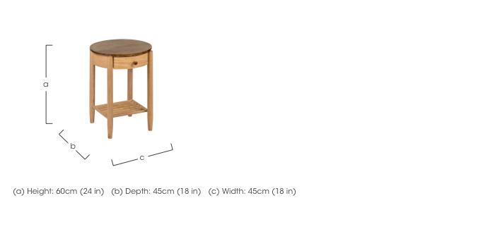 Lily Round Nightstand in  on Furniture Village