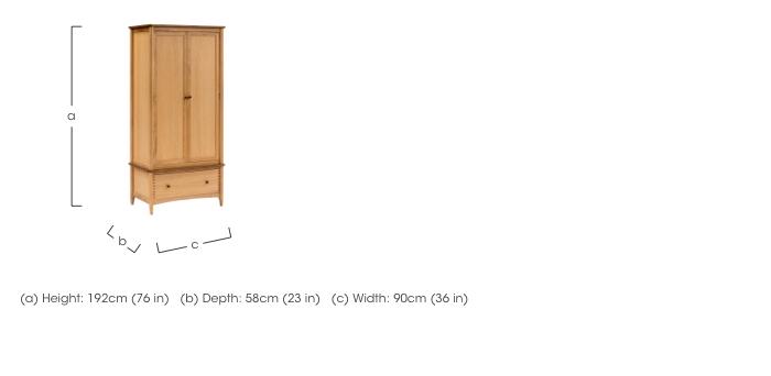 Lily 2 Door + 1 Drawer Wardrobe in  on Furniture Village