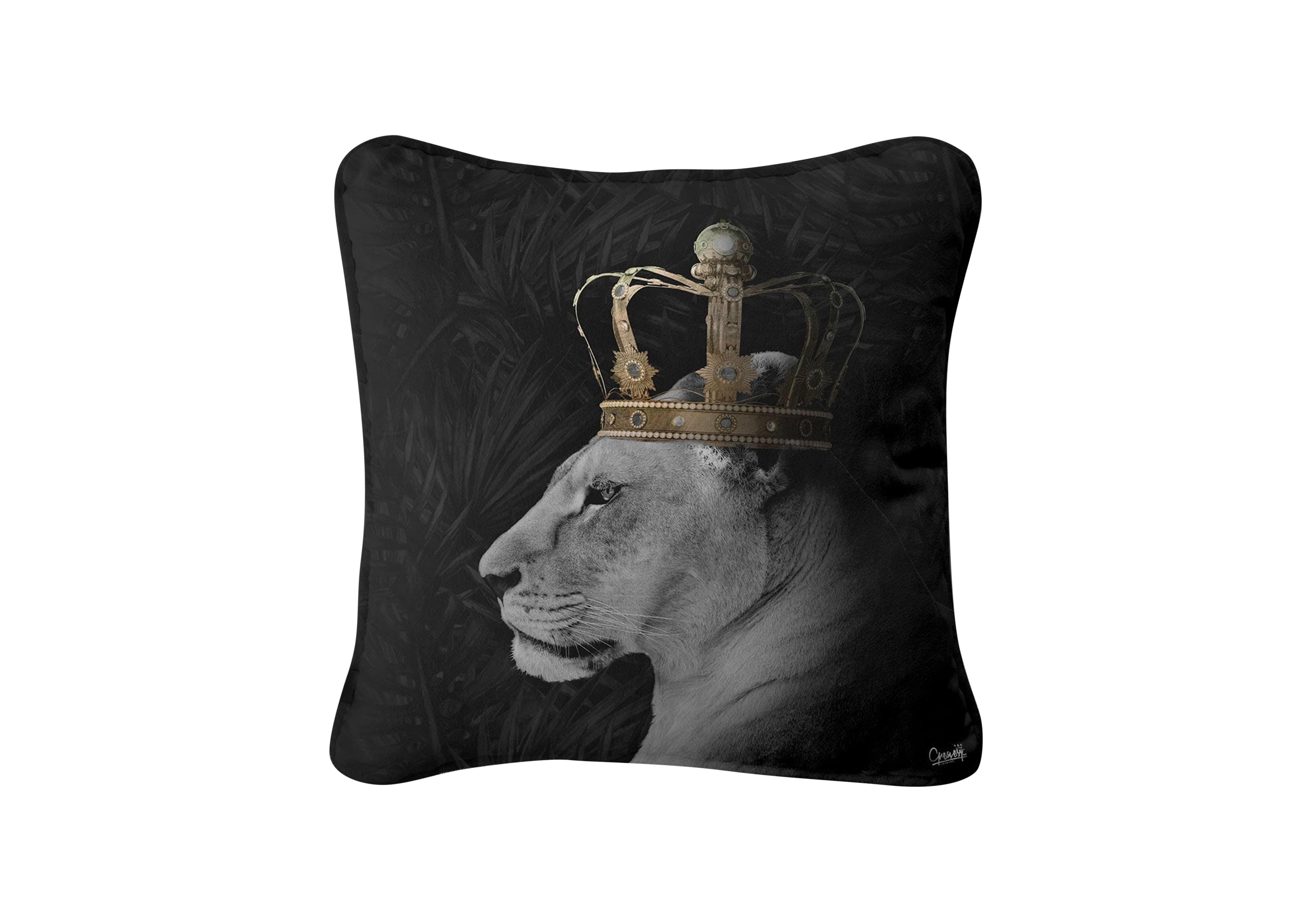 Lion Queen Cushion in  on Furniture Village