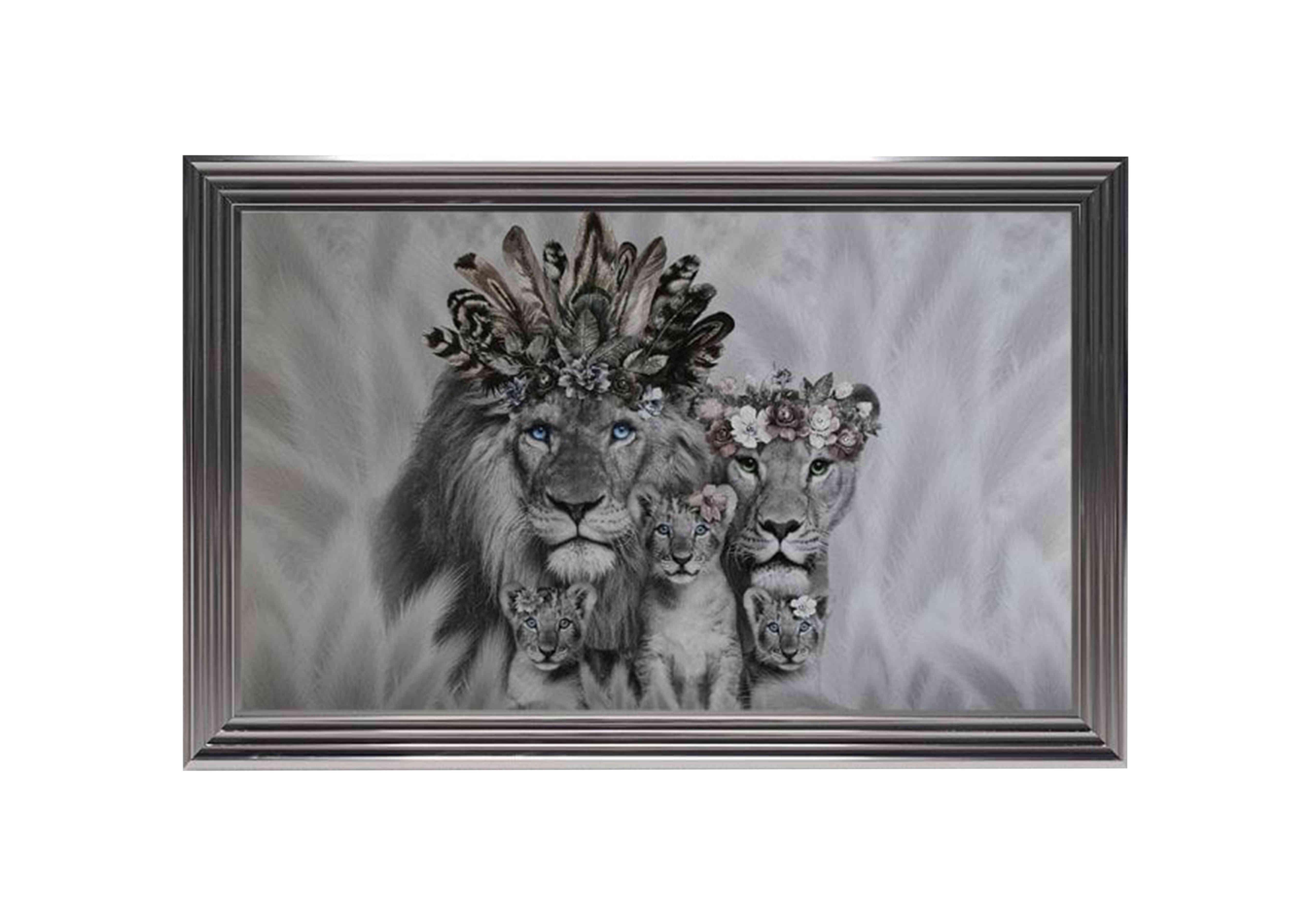 Lion Family 3 Framed Art in  on Furniture Village