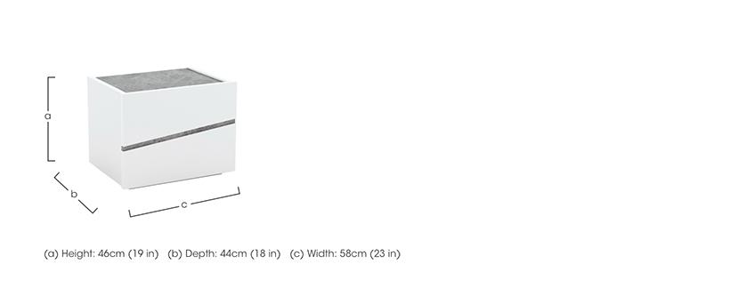 Lisia 2 Drawer Bedside Cabinet in  on Furniture Village