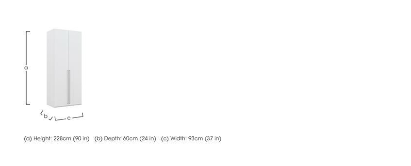 Lisia 2 Door Wardrobe in  on Furniture Village