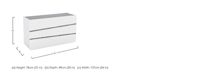 Lisia 3 Drawer Single Dresser in  on Furniture Village