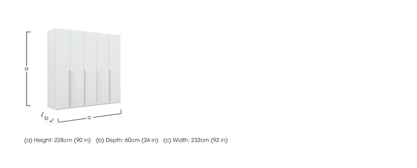 Lisia 5 Door Wardrobe in  on Furniture Village