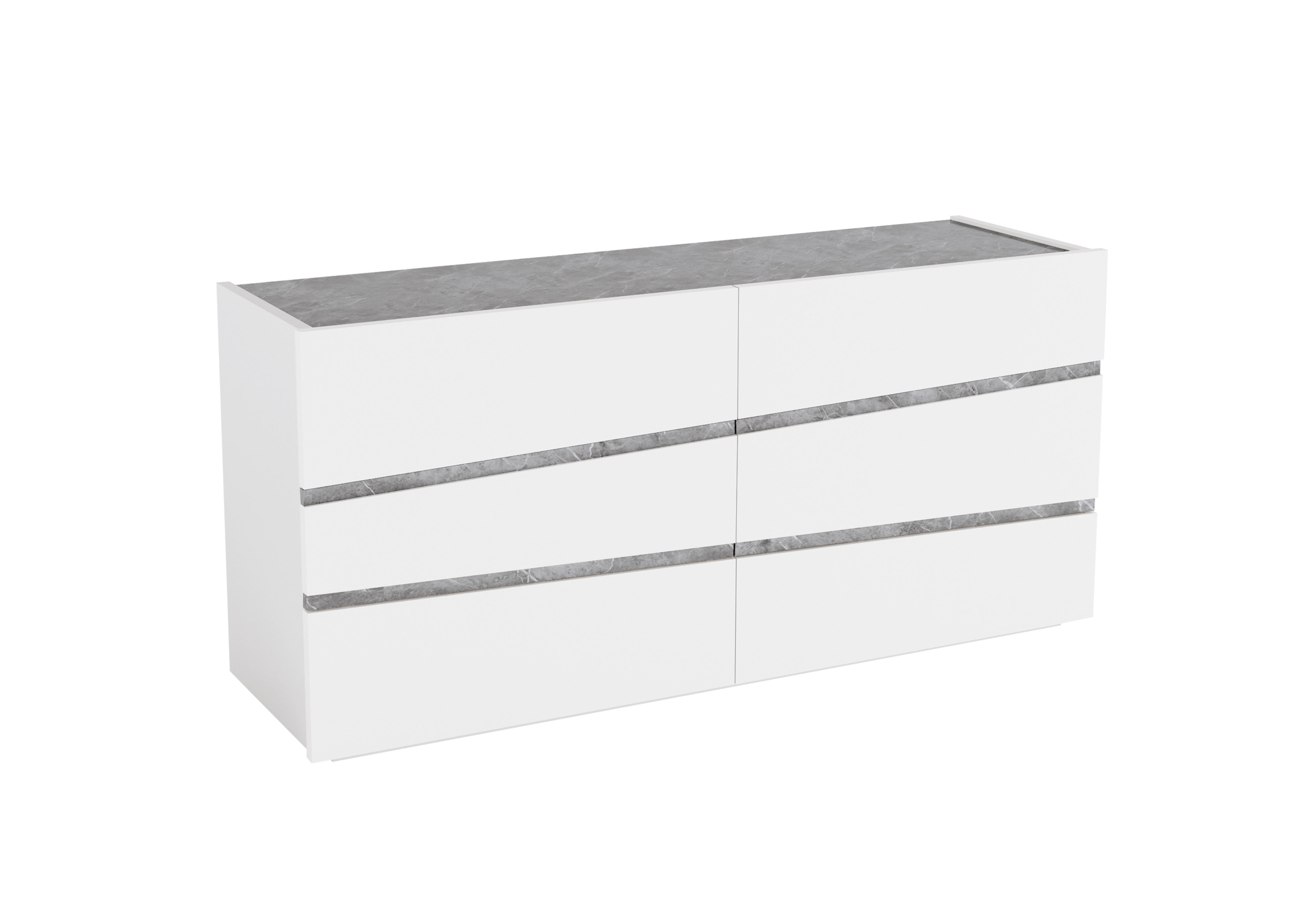 Lisia 6 Drawer Double Dresser in  on Furniture Village