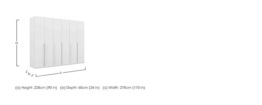 Lisia 6 Door Wardrobe in  on Furniture Village