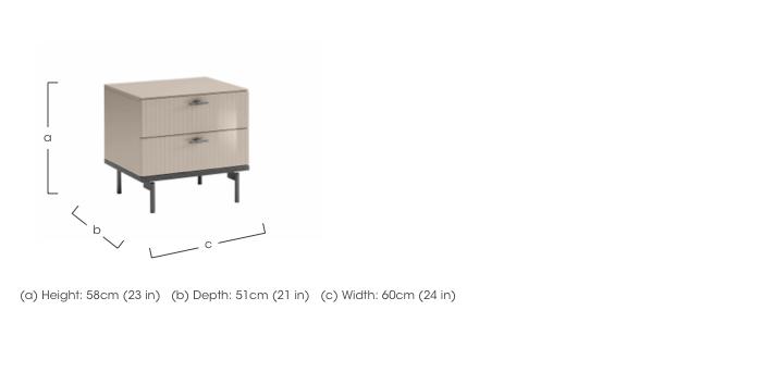 Livia 2 Drawer Nightstand in  on Furniture Village