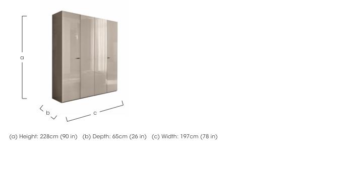 Livia 4 Door Wardrobe in  on Furniture Village