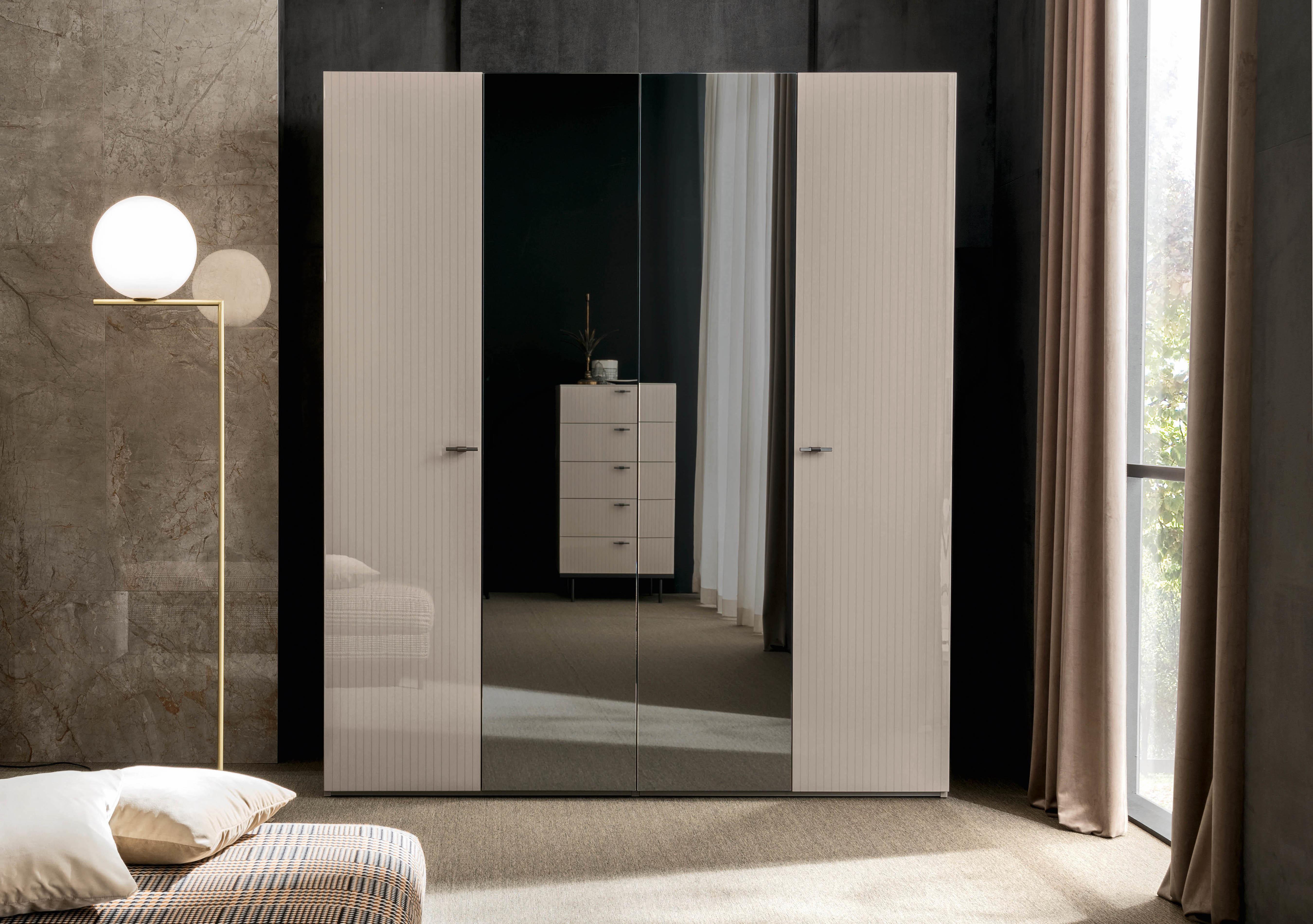 Livia 4 Door Wardrobe with Mirrors in  on Furniture Village
