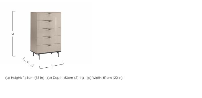 Livia 5 Drawer Chest in  on Furniture Village