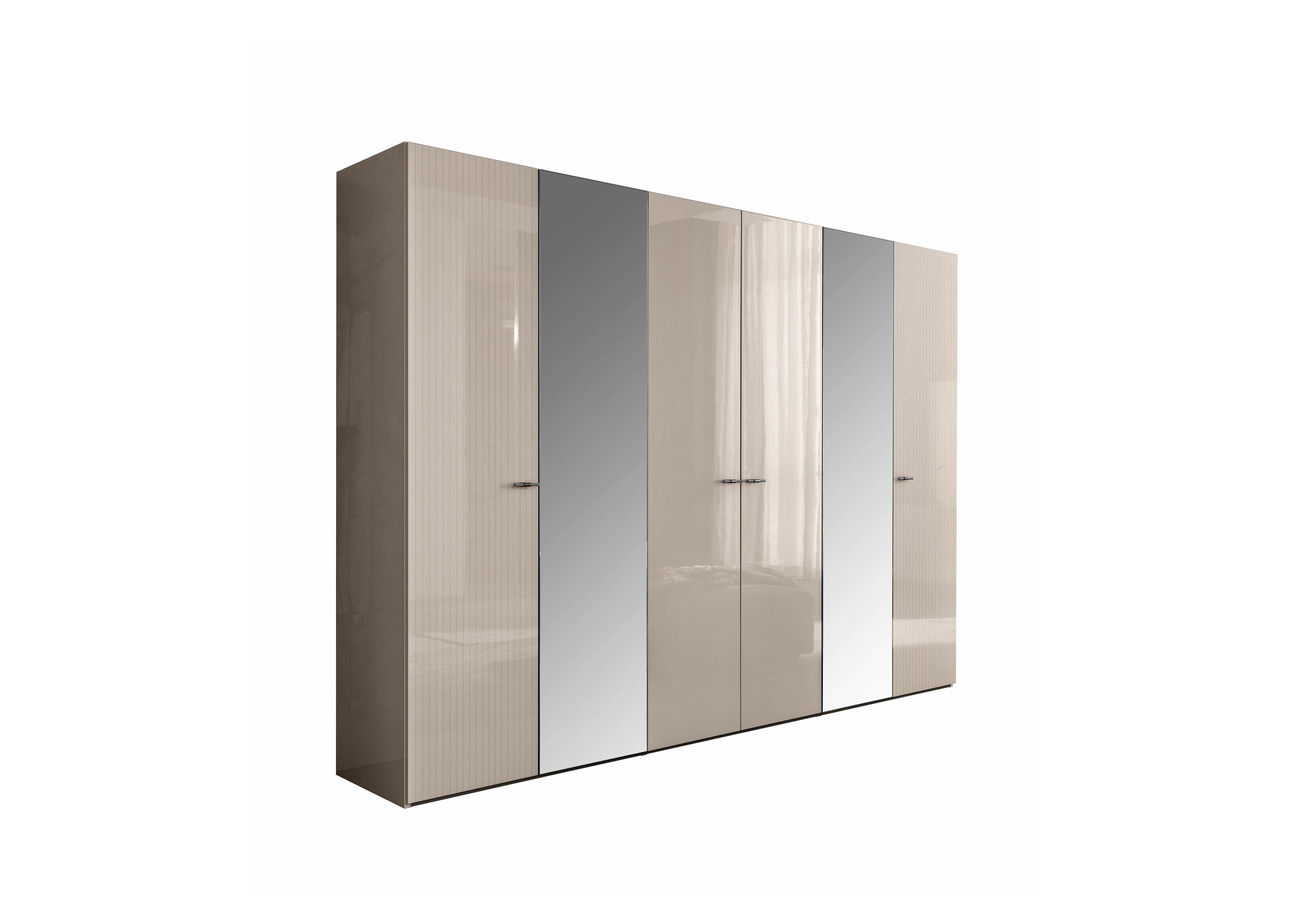 Livia 6 Door Wardrobe with Mirrors in  on Furniture Village