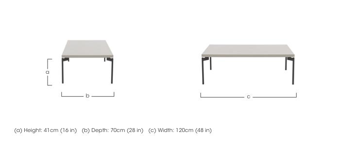 Livia Rectangular Coffee Table in  on Furniture Village