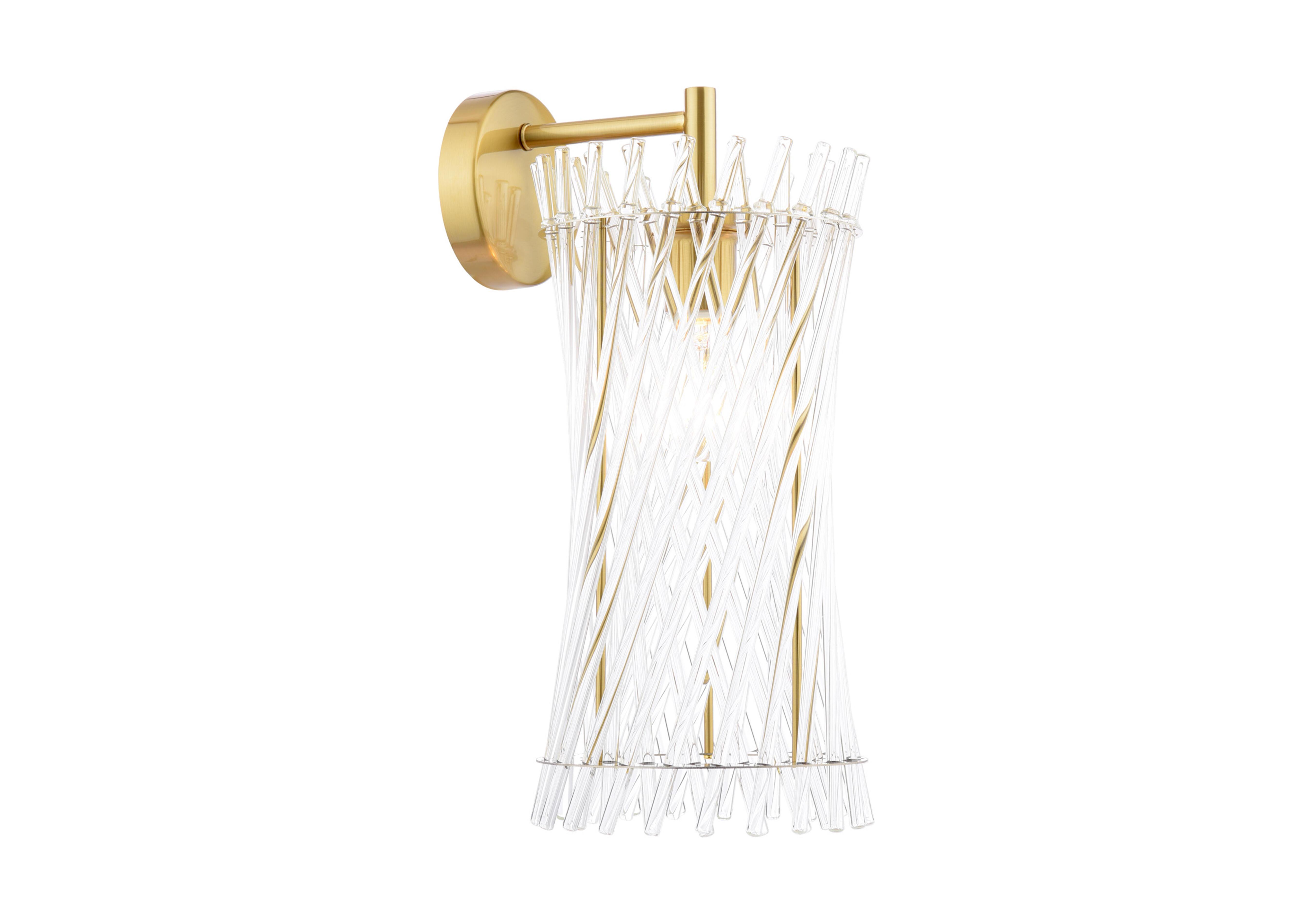 Lorian Glass 1 Light Wall Light in  on Furniture Village