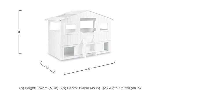 Lottie Tree House Mid Sleeper with Storage in  on Furniture Village