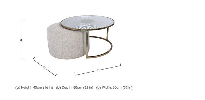 Lucille Coffee Table and Pouffe in  on Furniture Village