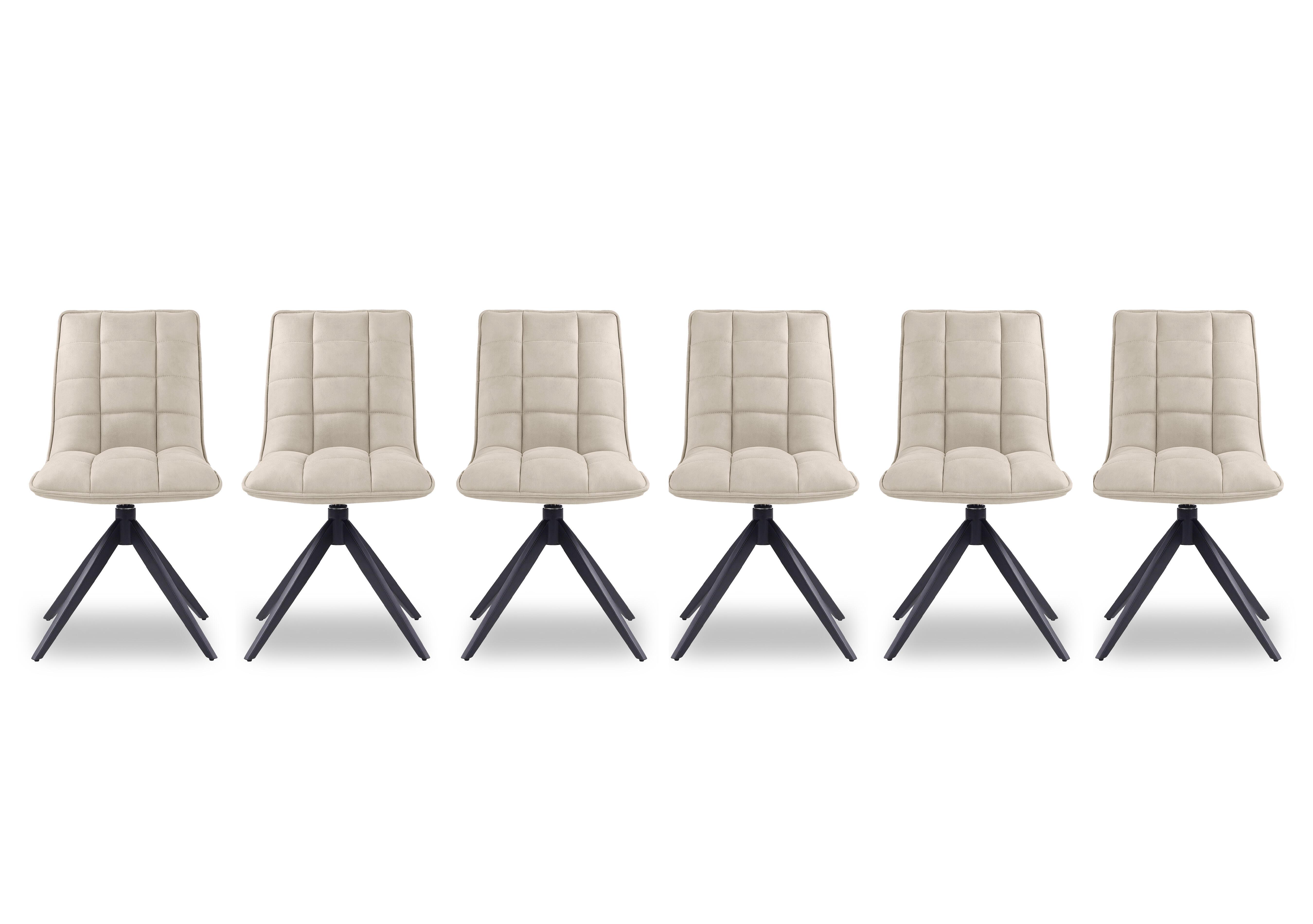 Luno Set of 6 Swivel Dining Chairs in  on Furniture Village