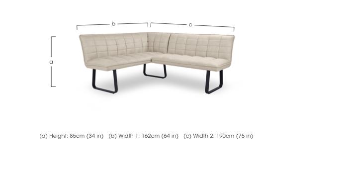 Luno Left Hand Facing Corner Dining Bench in  on Furniture Village