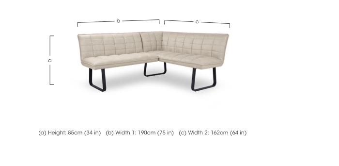Luno Right Hand Facing Corner Dining Bench in  on Furniture Village