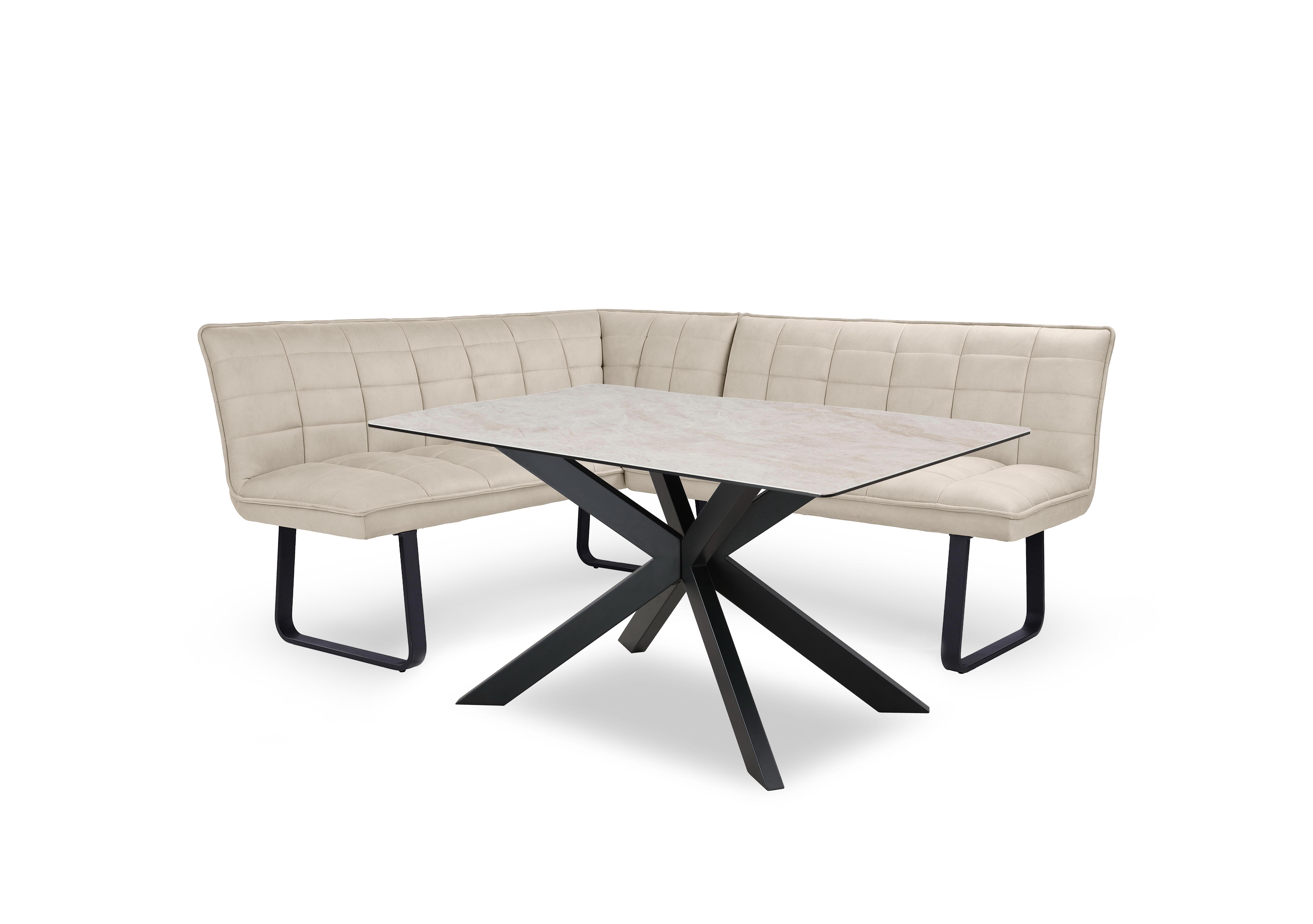 Luno Fixed Dining Table and Left Hand Facing Corner Dining Bench in  on Furniture Village