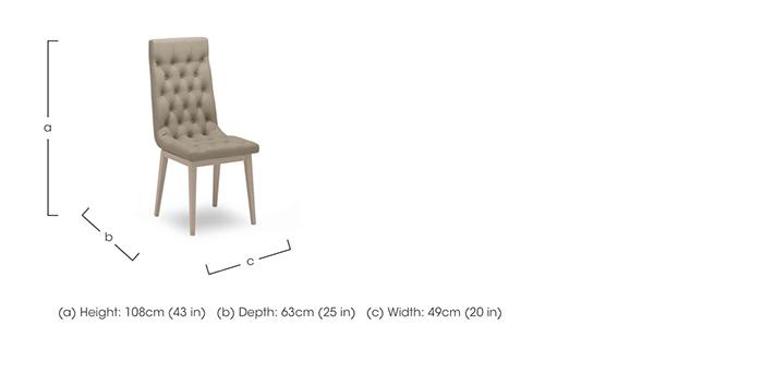 Lusso Buttoned Fabric Dining Chair in  on Furniture Village