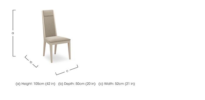 Lusso Panelled Fabric Dining Chair in  on Furniture Village