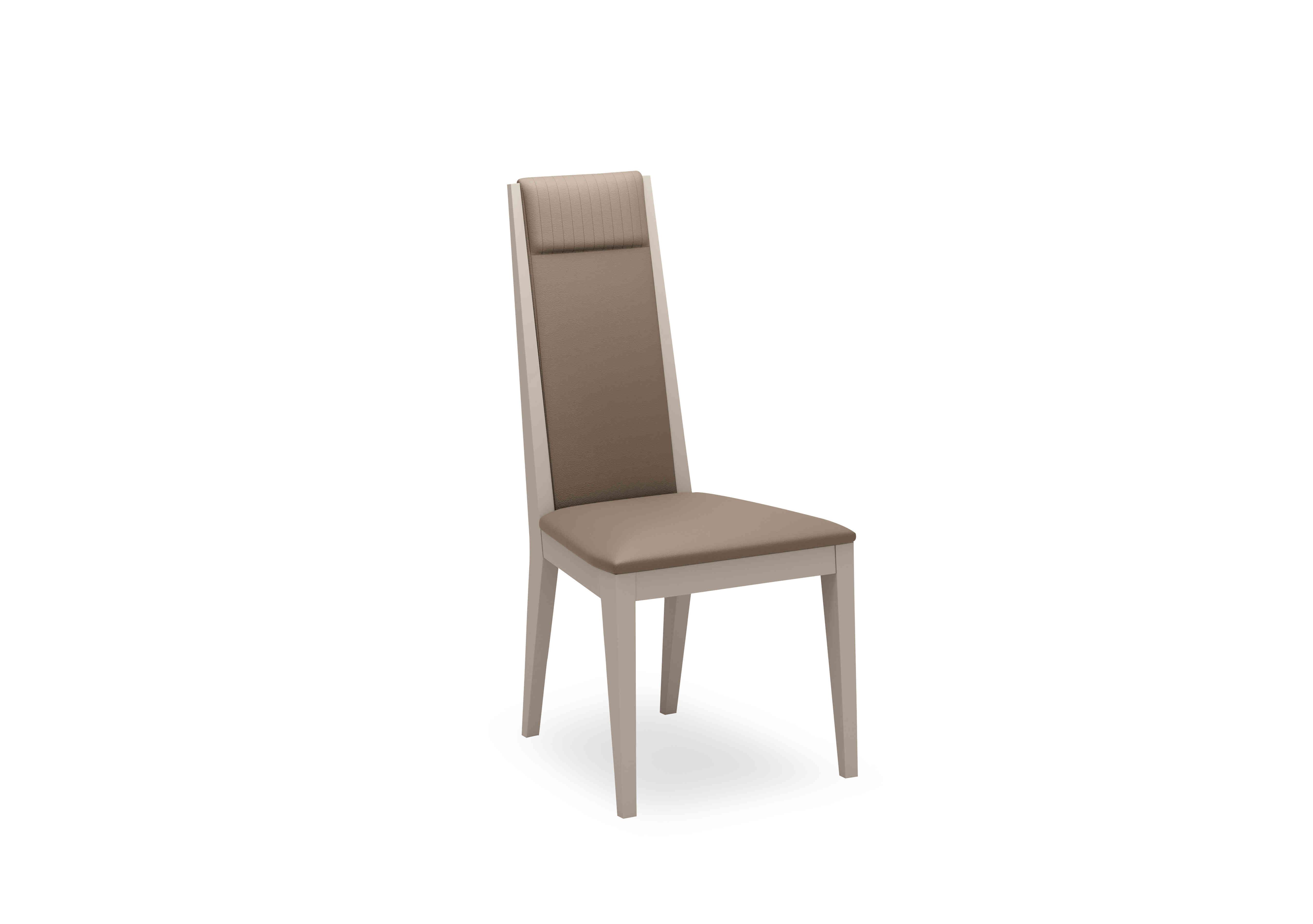 Lusso Panelled Faux Leather Dining Chair in  on Furniture Village