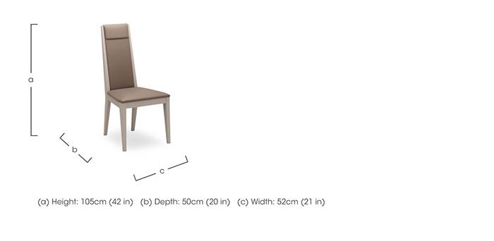 Lusso Panelled Faux Leather Dining Chair in  on Furniture Village