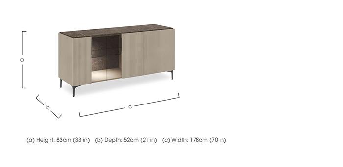 Lusso 3 Door Sideboard in  on Furniture Village