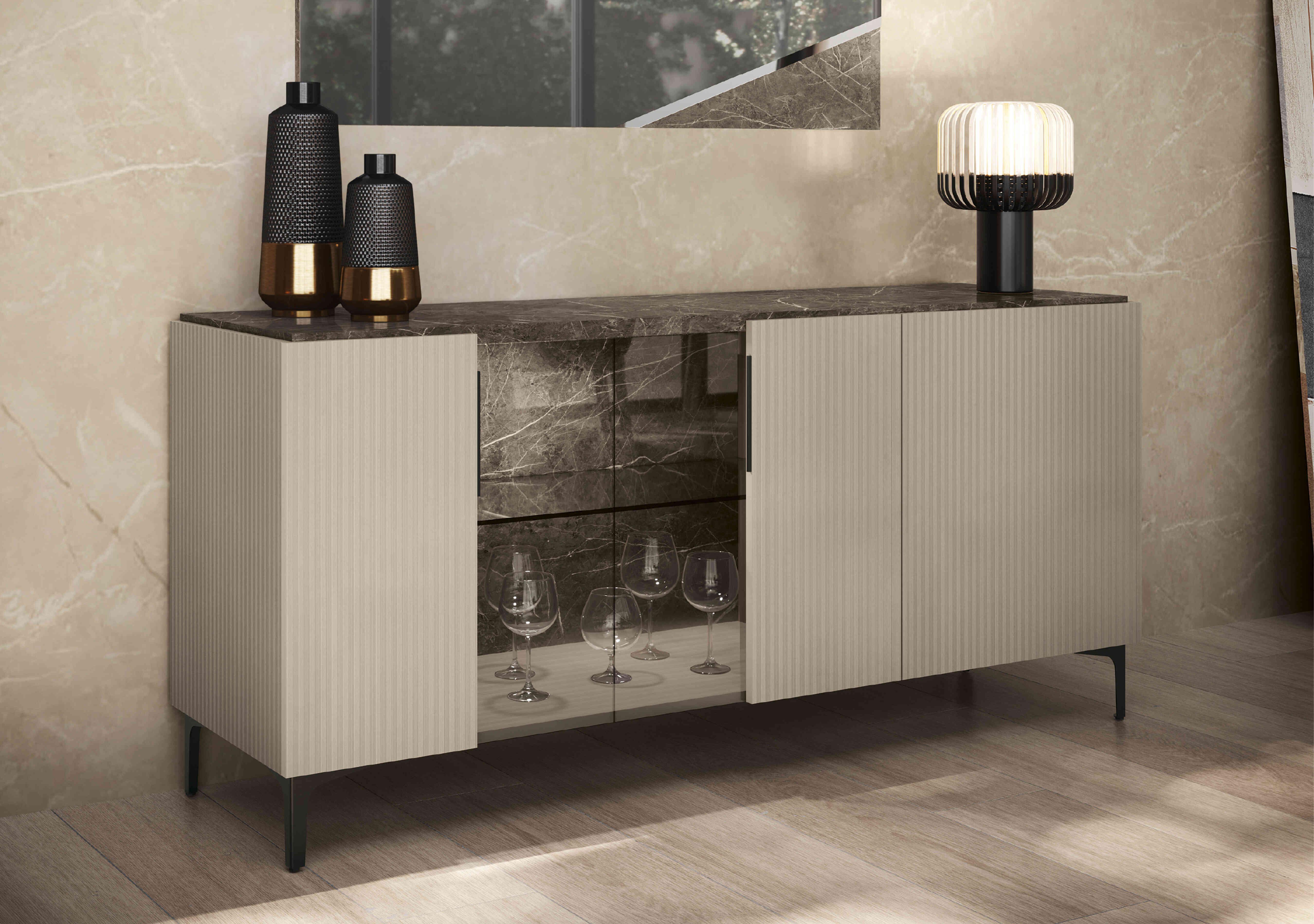 Lusso 3 Door Sideboard in  on Furniture Village