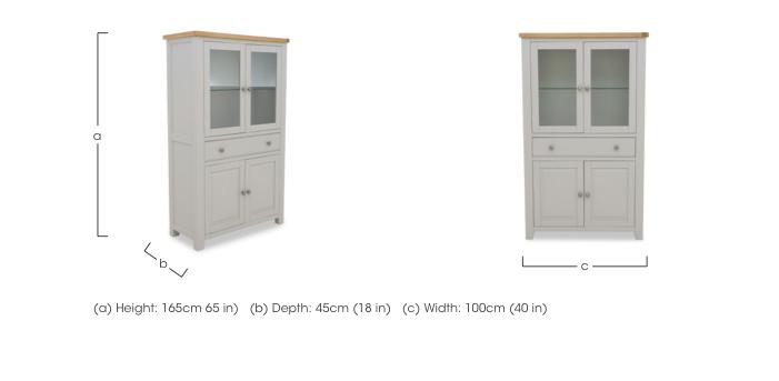 Lewis Display Cabinet with Glass Doors in  on Furniture Village