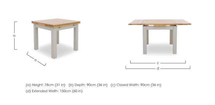 Lewis Small Draw Leaf Extending Dining Table in  on Furniture Village