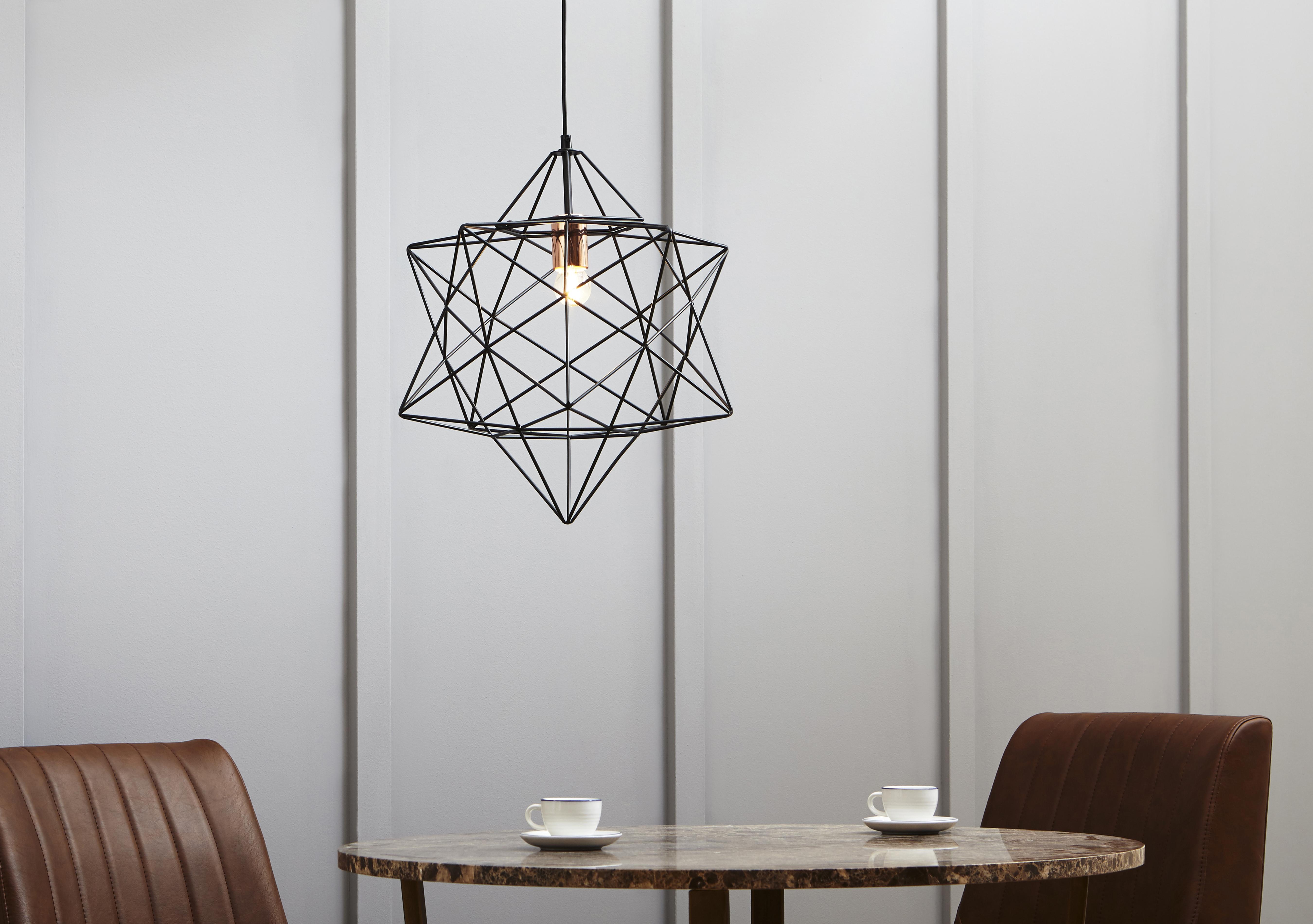 Lex 1 Light Pendant Ceiling Light in  on Furniture Village