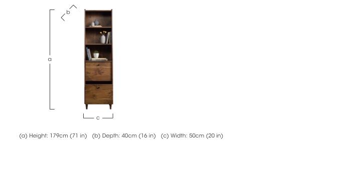 Milo Narrow Bookcase in  on Furniture Village