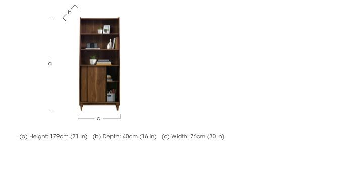 Milo Wide Bookcase in  on Furniture Village
