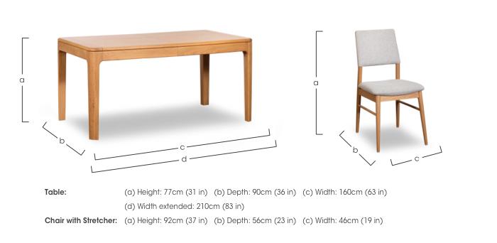 Maddison Extending Dining Table with 4 Open Back Dining Chairs in  on Furniture Village