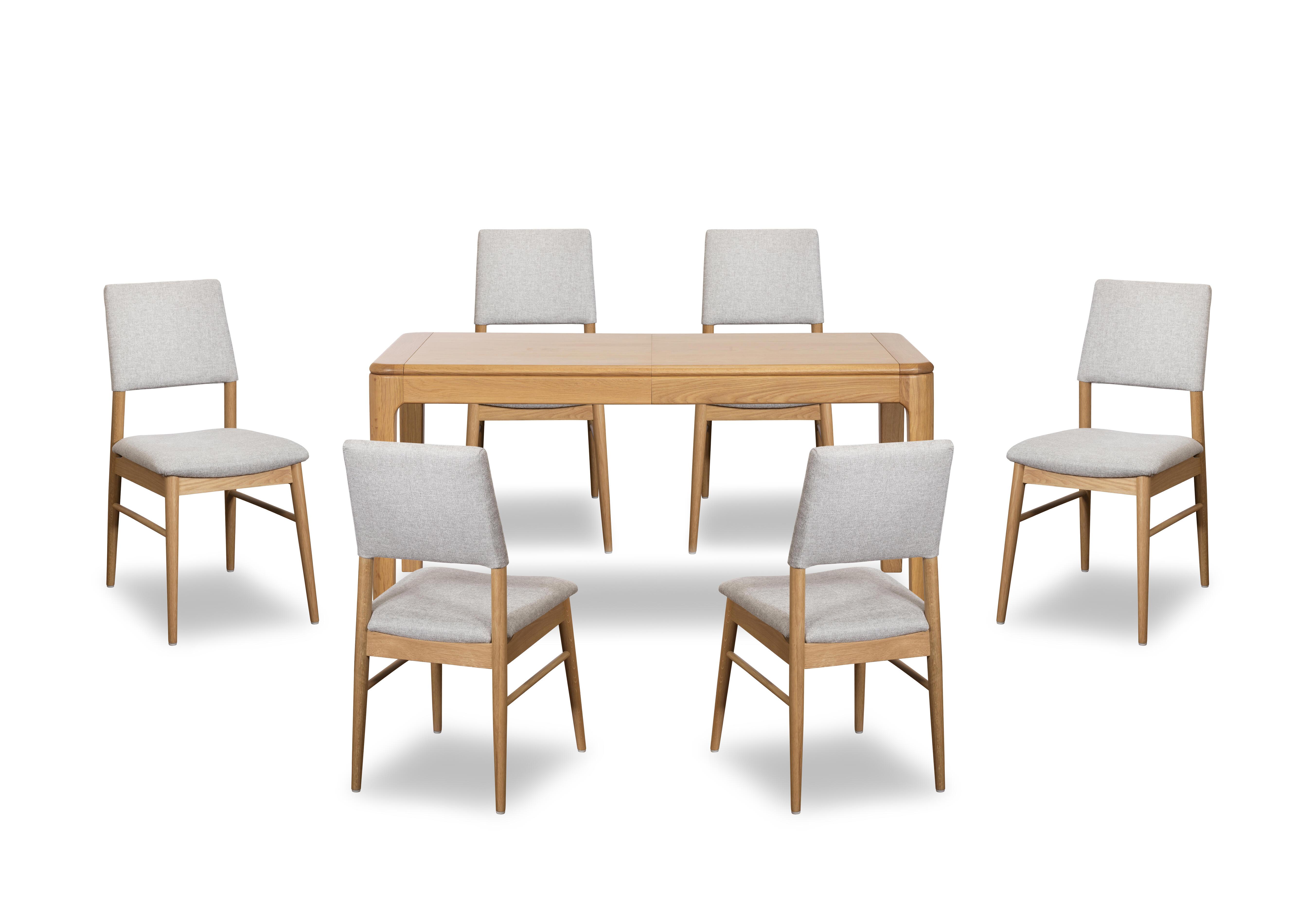 Maddison Extending Dining Table with 6 Open Back Dining Chairs in  on Furniture Village