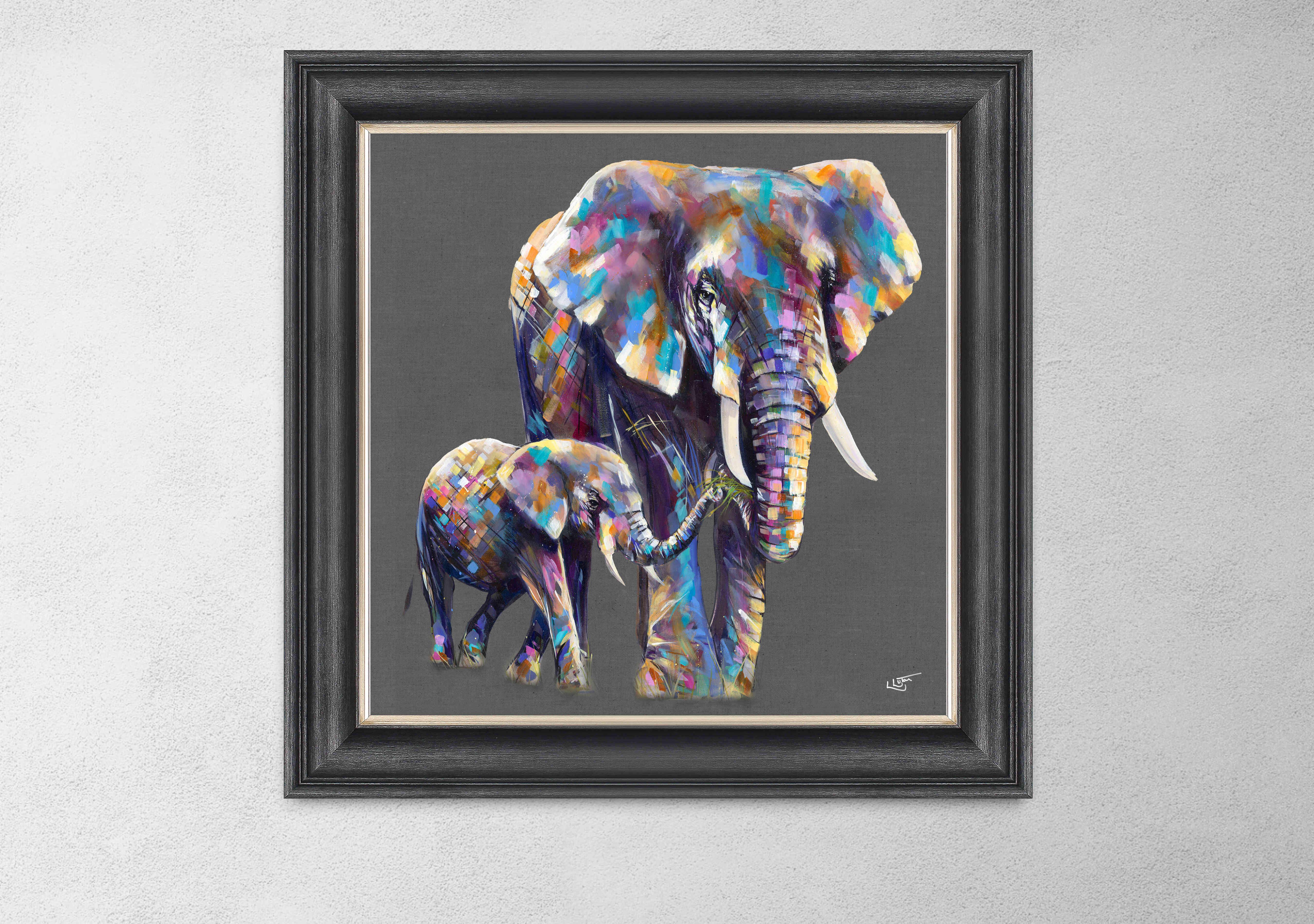 Mama and Baby Framed Picture in  on Furniture Village