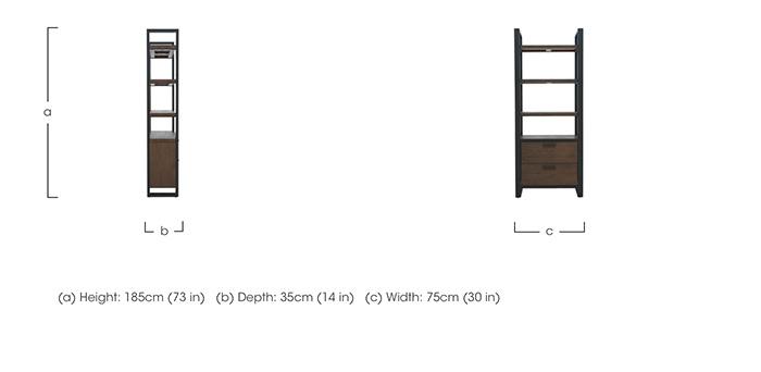 Mars Bookcase with Drawers in  on Furniture Village