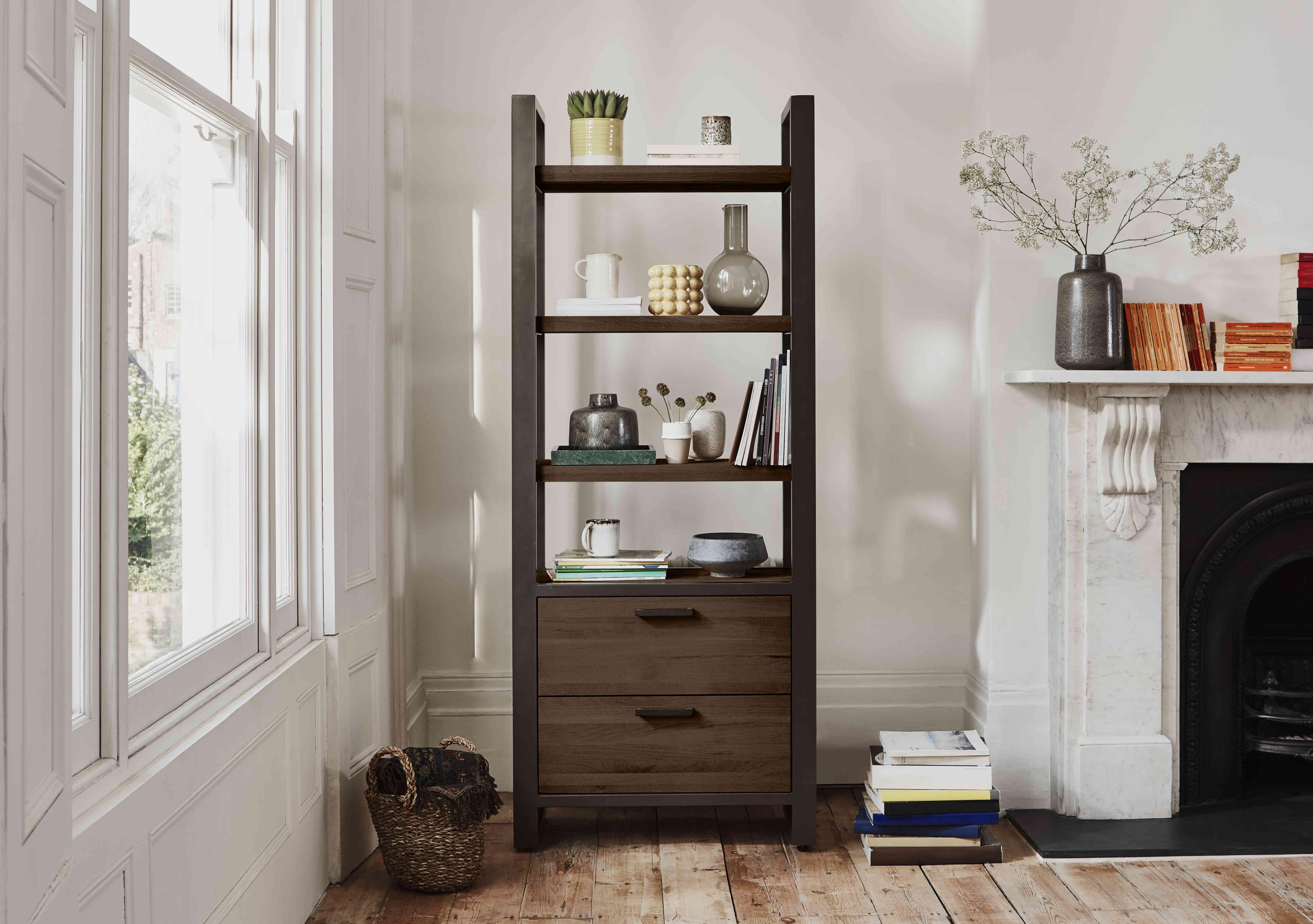 Mars Bookcase with Drawers in  on Furniture Village