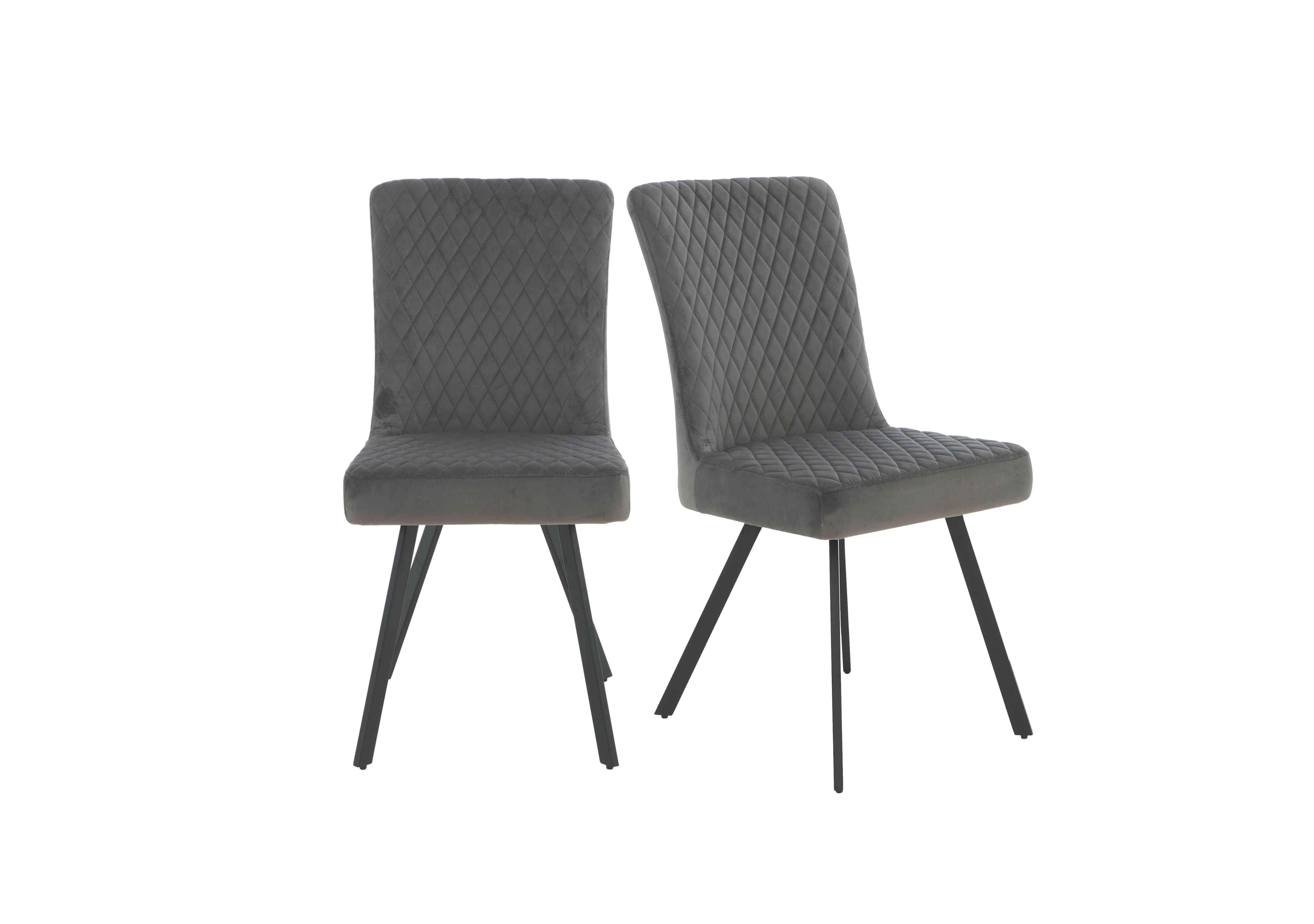 Mars Pair of Velvet Dining Chairs in  on Furniture Village