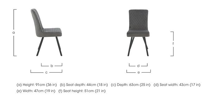 Mars Pair of Velvet Dining Chairs in  on Furniture Village