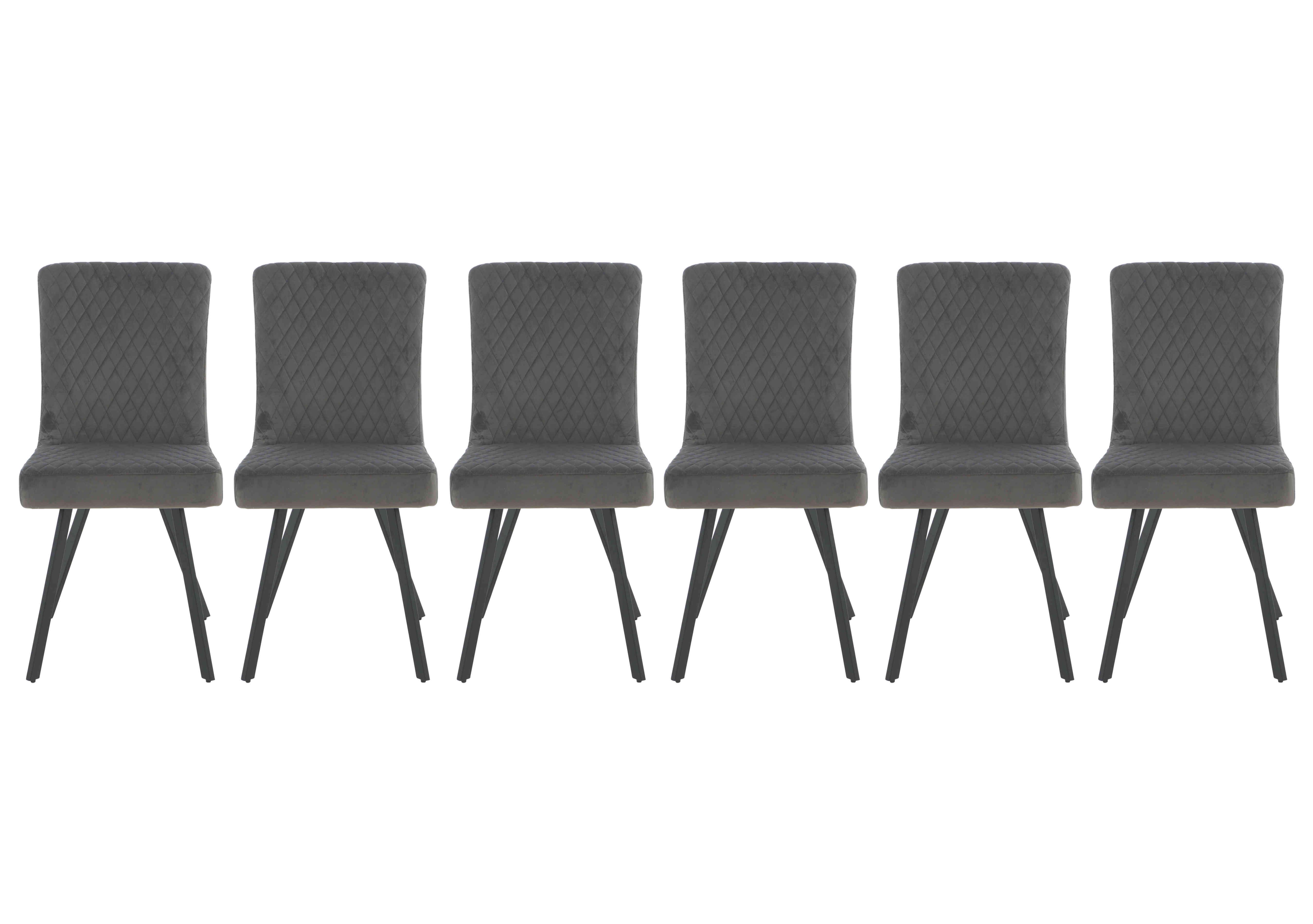 Mars Set of 6 Velvet Dining Chairs in  on Furniture Village