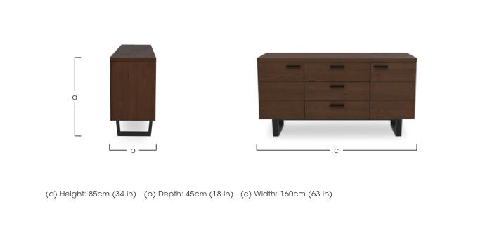 Mars 2 Door 3 Drawer Sideboard in  on Furniture Village