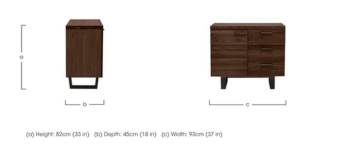 Mars 1 Door 3 Drawer Sideboard in  on Furniture Village