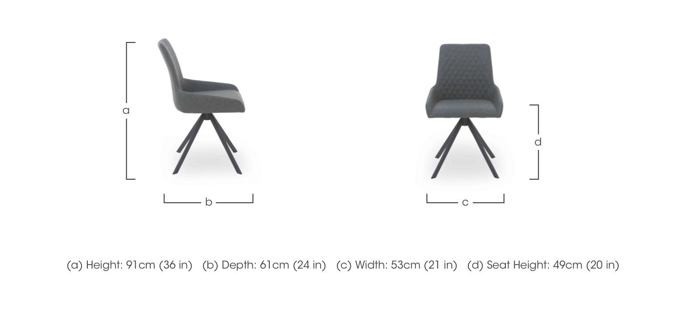 Matteo Pair of Faux Leather Dining Chairs in  on Furniture Village