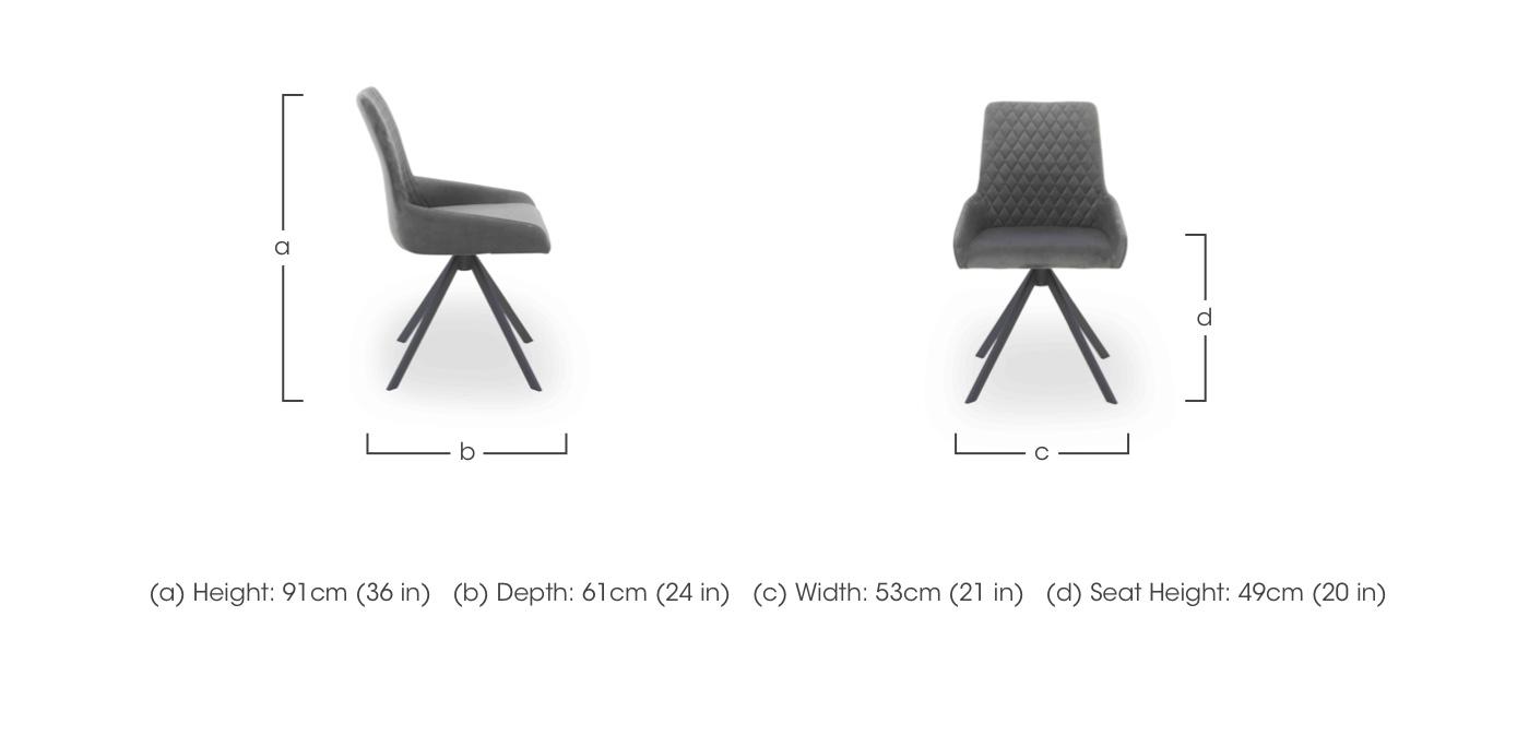 Matteo Pair of Velvet Dining Chairs in  on Furniture Village