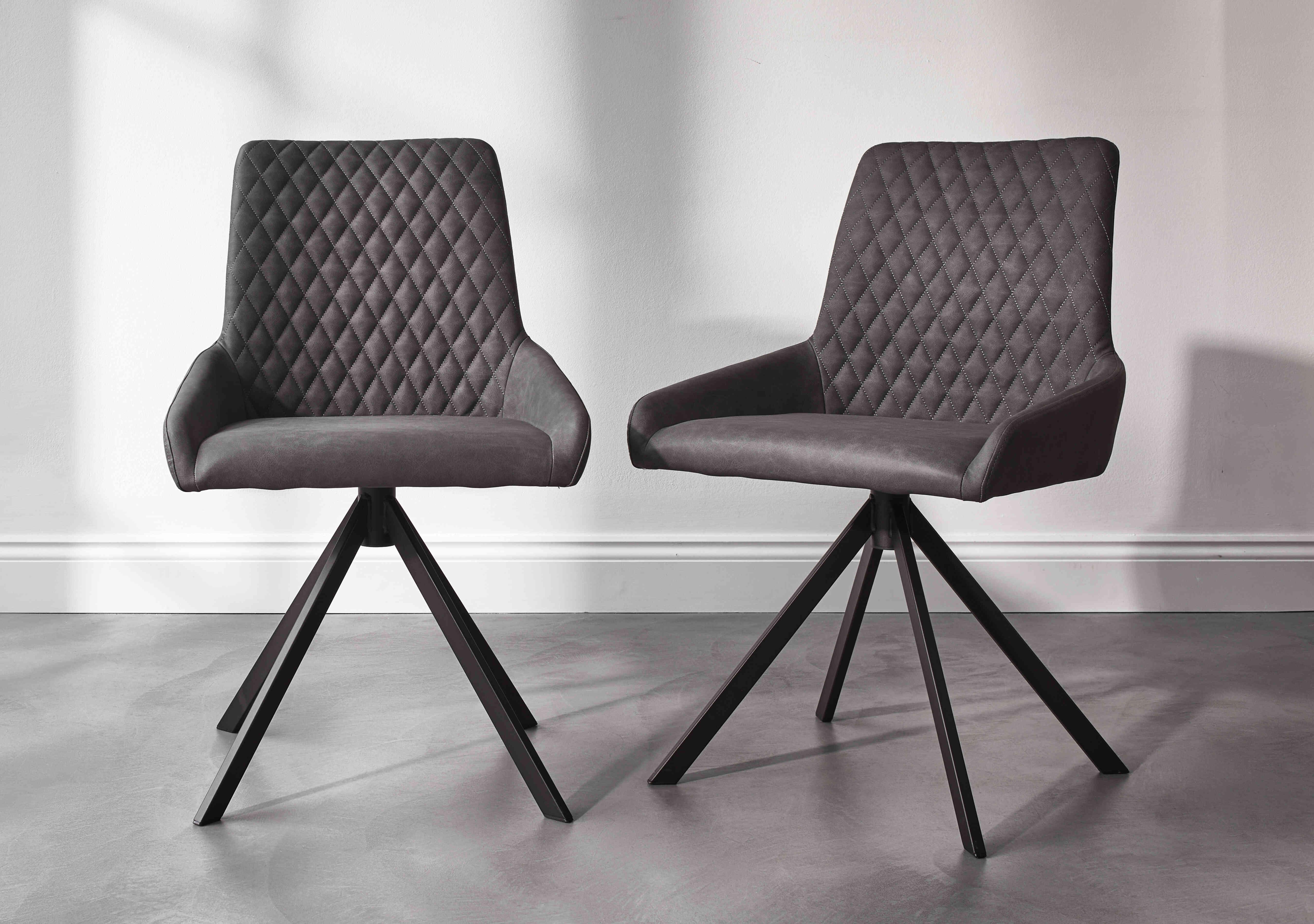 Matteo Set of 4 Faux Leather Dining Chairs in  on Furniture Village